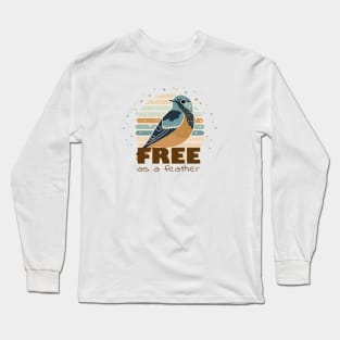 Eastern Bluebird: Free as a Feather Long Sleeve T-Shirt